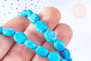 EP Perle Howlite ovale teintée turquoise naturelle 11mm,perle pierre howlite naturelle ,le fil de 40cm