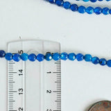 EP Perle agate bleue naturell facette 4mmx1 ,fil de 90 perles (G0719)