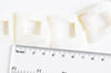 EP-Perle carrée nacre blanche naturelle, perle nacre carré,nacre naturelle coquillage blanc,création bijoux, 34mm,x 2-G935