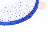 EP-Perle chevron bleu roi hématite synthétique 7mm, pierre, le fil de 40cm G6727