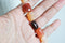 EP Perle cornaline orange naturelle rectangle, x1 fil de 13 perles (G1355)