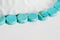 Perle disque howlite turquoise, howlite naturelle,perle turquoise,perle pierre, 8mm,fil de 18cm G0678