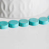 EP Perle disque howlite turquoise, howlite naturelle,perle turquoise,perle pierre,10mm,fil de 40 perles-G1018