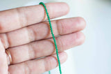 EP Perle émeraude 2mm,emeraude synthétique, perle pierre,bijou pierre,pierre précieuse,perles bijoux,2mm,fil 160 perles-G469