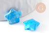 EP-Perle étoile howlite turquoise naturelle 30mm, x5 (G2397)