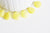 EP Perle goutte jadeite jaune facetté 15mm,x 4-G2298