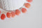 EP Perle goutte jadeite orange facetté,jadeite naturel,perle jadeite,perle pierre,pierre précieuse, 15mm,x5-G2096