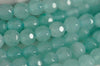 EP -Perle jade naturel facetté bleu turquoise 4mm, le fil de 35cm-G668