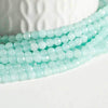 EP -Perle jade naturel facetté bleu turquoise 4mm, le fil de 35cm-G668