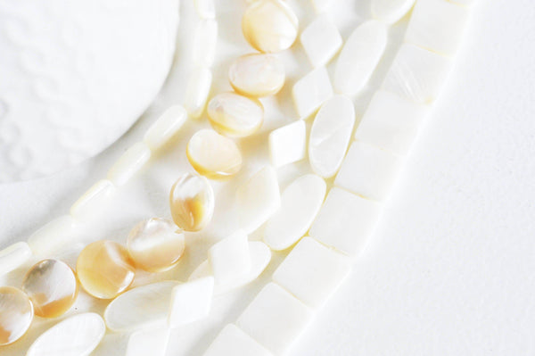 EP Perle nacre blanche naturelle ovale carrée disque tube,perle nacre naturelle,coquillage blanc,création bijoux,14mm,x 5,G1629