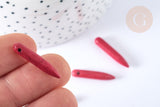 EP-Perle pointe howlite rouge fuchsia 20-25mm,perle pierre naturelle ,x10 (G7428)