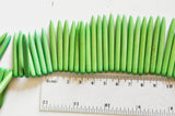 EP Perle pointe howlite verte, howlite naturelle,perle pierre verte,perle pierre,création bijoux,fil de 95 perles,20-50mm-G1560