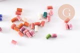 EP-Perle porcelaine multicolore 5x3mm, x10 G2583