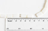 EP Perle rectangle nacre blanche naturelle 14mm, x5 (G1074)