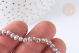EP-Perle ronde cristal facetté taupe rose 4mm, le fil de 37.8cm G7239