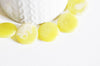 EP Perle ronde jade jaune feuille,pierre précieuse,pierre naturelle,jade jaune naturel,perle pierre,pierre roulée,bijou pierre,22mm,les 5-G600