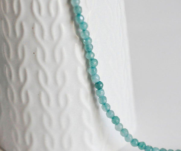 EP Perle ronde jade naturelle vert 4mm,fil de 90 perles-G1454