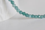 EP Perle ronde jade naturelle vert 4mm,fil de 90 perles-G1454