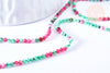 EP -Perle ronde rubis sur zoisite facetté 2mm, perle pierre naturelle, création bijou pierre naturelle,le fil de 39cm G6788