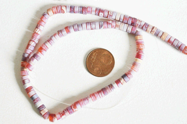 EP Perle rondelle heishi agate, perle agate création bijoux,agate naturelle, perle pierre, 6mm,création bijoux, fil de 115 perles