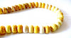 EP Perle rondelle howlite jaune, fournitures créatives, howlite naturelle, perle jaune, perle pierre, création bijoux, x 5-G2340