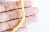 EP Perle rondelle jade jaune naturelle 5x3mm, x1 fil 115 perles (G1705)