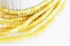 EP Perle rondelle jade jaune naturelle 5x3mm, x1 fil 115 perles (G1705)