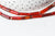 EP -Perle tube cornaline naturelle 13-14mm, x1 fil de 38cm G4370
