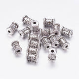 EP Perle tube intercalaire argent gravé, fournitures créatives, perles argent, création bijoux,rondelles, perles intercalaires,x 10, 7mm