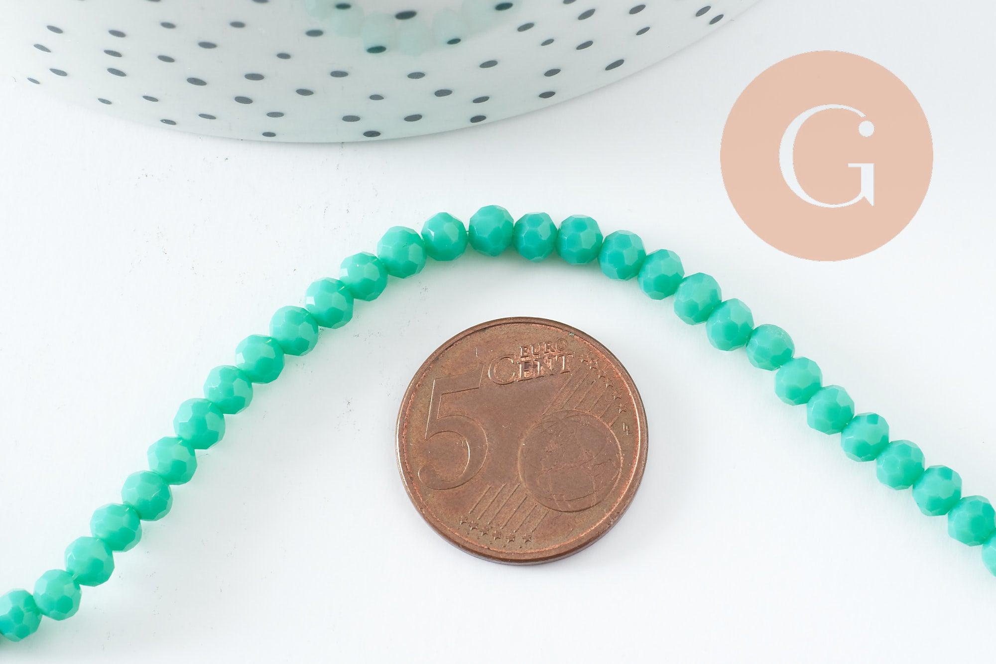 EP-Perles abacus cristal vert 4-5mm, x1 fil de 37cm (G6215)