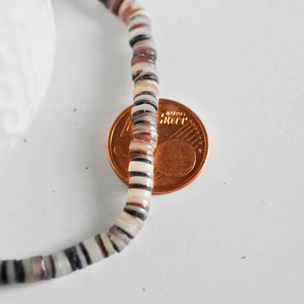 EP Perles coquillage marron beige,fabrication bijoux,Perle coquillage,coquillage naturel, fourniture créative,le fil 275 perles-G1265