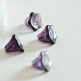 EP Perles fleur violette, fourniture créative, perles verre tchèque, perles fleur, verre violet, creation bijou, lot 20 perles,11mm-G885