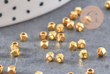 Perles intercalaires hexagone facettées zamac doré 3.5mm, x50 (G10809)