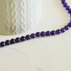 EP Perles jade violet foncé,perles rondes, jade violet,jade naturel, création bijoux, x 10,pierre naturelle,6mm-G894