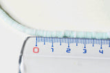 EP -Perles polymère bleu turquoise clair heishi 4mm,fabrication bijoux, Perles plastique, perle heishi disque, 4mm,le fil de 320 perles G4208