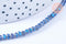 EP-Perles toupies cristal bleu irisé 3.5x2.5mm, perles bijoux, perle cristal,Perle verre facette,création bijoux, fil 25.4cm G6752