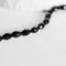 EP Perles verre noir, Perles verre, perle forme ovale, fourniture créative, grain de riz, verre noir, création bijoux, fil de 70-G564