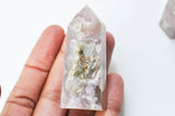 EP Pointe agate fleur naturelle roulée, agate fleur naturelle, pierre semi-precieuse, séance lithothérapie, la pièce G4868