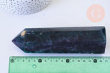 EP - Pointe fluorite naturelle 16.5cm, pointe hexagonale fluorite, pierre semi-precieuse, séance lithothérapie, la pièce G5767