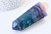 EP Pointe fluorite naturelle 8.6cm, pointe hexagonale fluorite, pierre semi-precieuse, séance lithothérapie, la pièce G6706