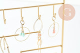 EP-Présentoir à bijoux fer doré miroir, présentoir pour rangement de bijoux, x1 G9395