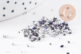 EP-Sable chips verre argenté 1.5~5mm non percé, x10gr (G0876)