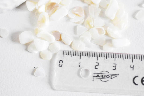 EP Sable coquillage nacre naturelle 7.5-13mm non percé, Sachet 20 grammes G0256