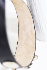 EP-Serre-tête cheveux médaille doré strass perles 110mm, x1 (G0416)