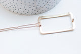 EP Support barrette clip fer doré rectangle 55mm, x1 (G4720)