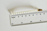 EP Support de barrette imitation perle eau douce fer doré 85mm, x1 (G2103)