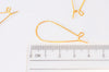 EP-Support de boucles fil doré 16k,montage bijoux DIY, oreilles percées, création bijoux, boucles dorées,x 2, 34.5mm G5032