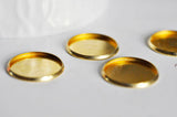 Support de cabochon rond laiton brut 18mm, x 10 (G2004)