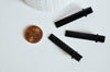 EP Supports barrette métal noir sans plateau, pince crocodile,accessoires cheveux, fabrication bijoux, x 2, 4.6cm-G1410