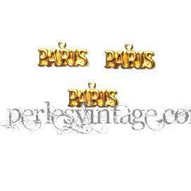 EP breloque Paris en laiton brut